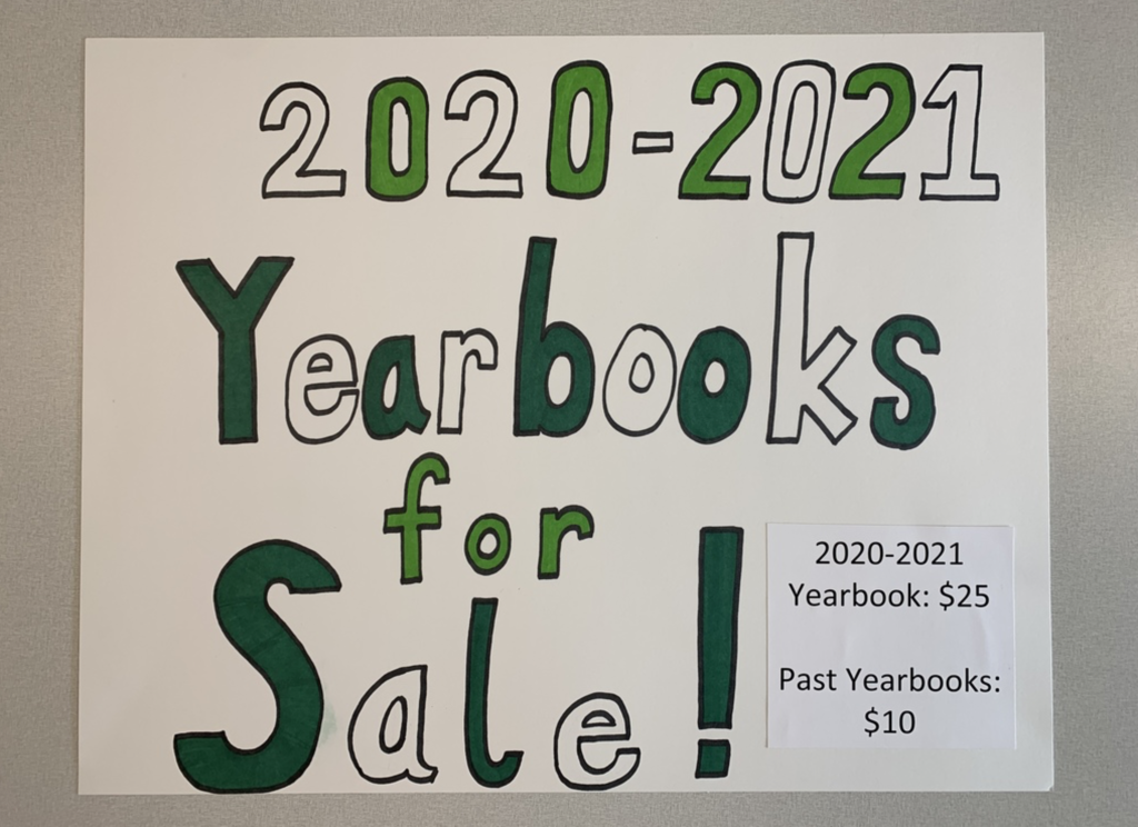 The yearbook staff will be selling yearbooks at the beginning of the football game!